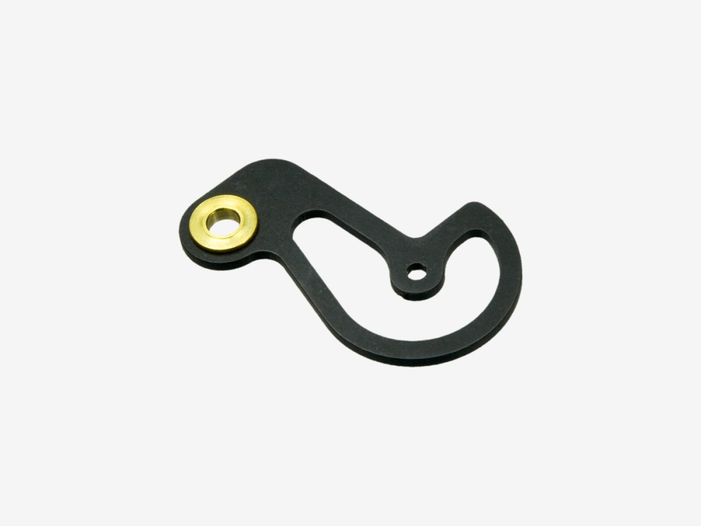 Rohloff Kettenspanner-Halter 8254, schwarze Platte mit Messingbuchse