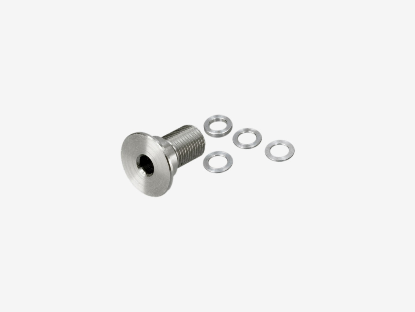 Rohloff lang monteringsbolt og skiver set fra siden