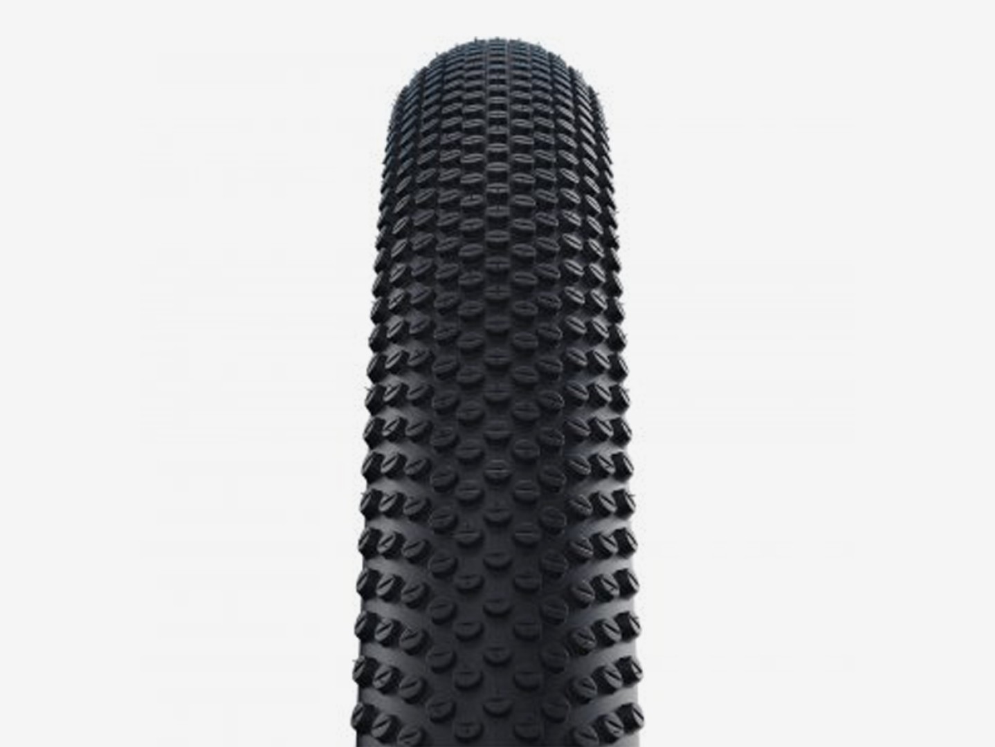 Bande de roulement à crampons ronds du Schwalbe G-One Allround vue de face