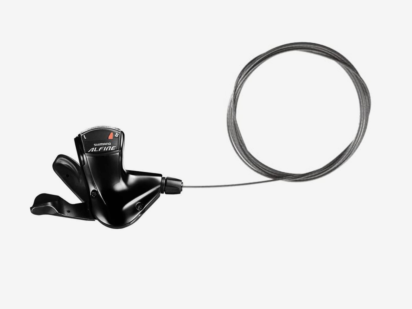 Shimano Alfine SL-S7000-8 8-fach Trigger-Schalthebel mit aufgerolltem Schaltzug