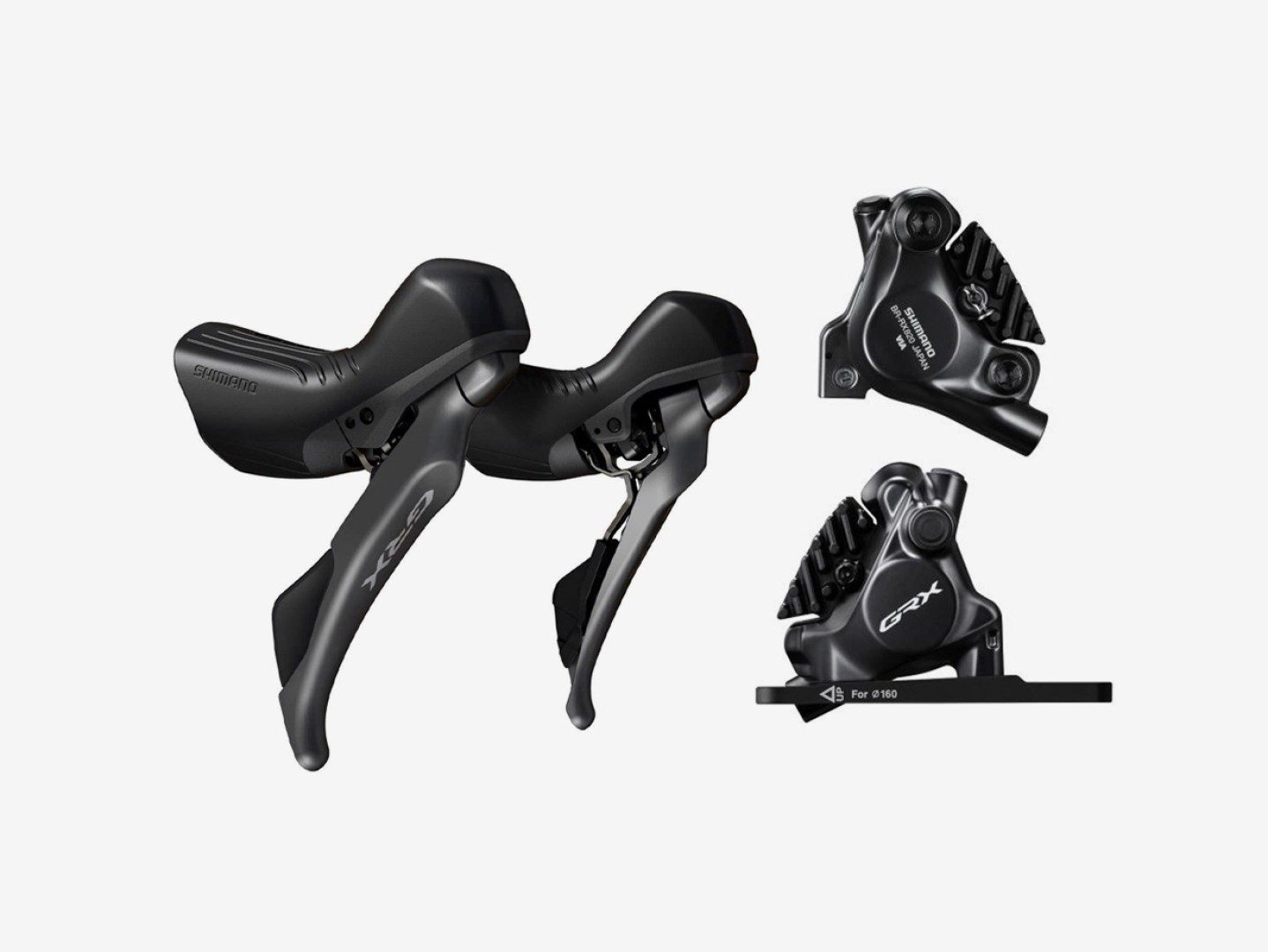 Shimano GRX ST-RX820 kombigreb med BR-RX820-kalibre, sæt til for og bag