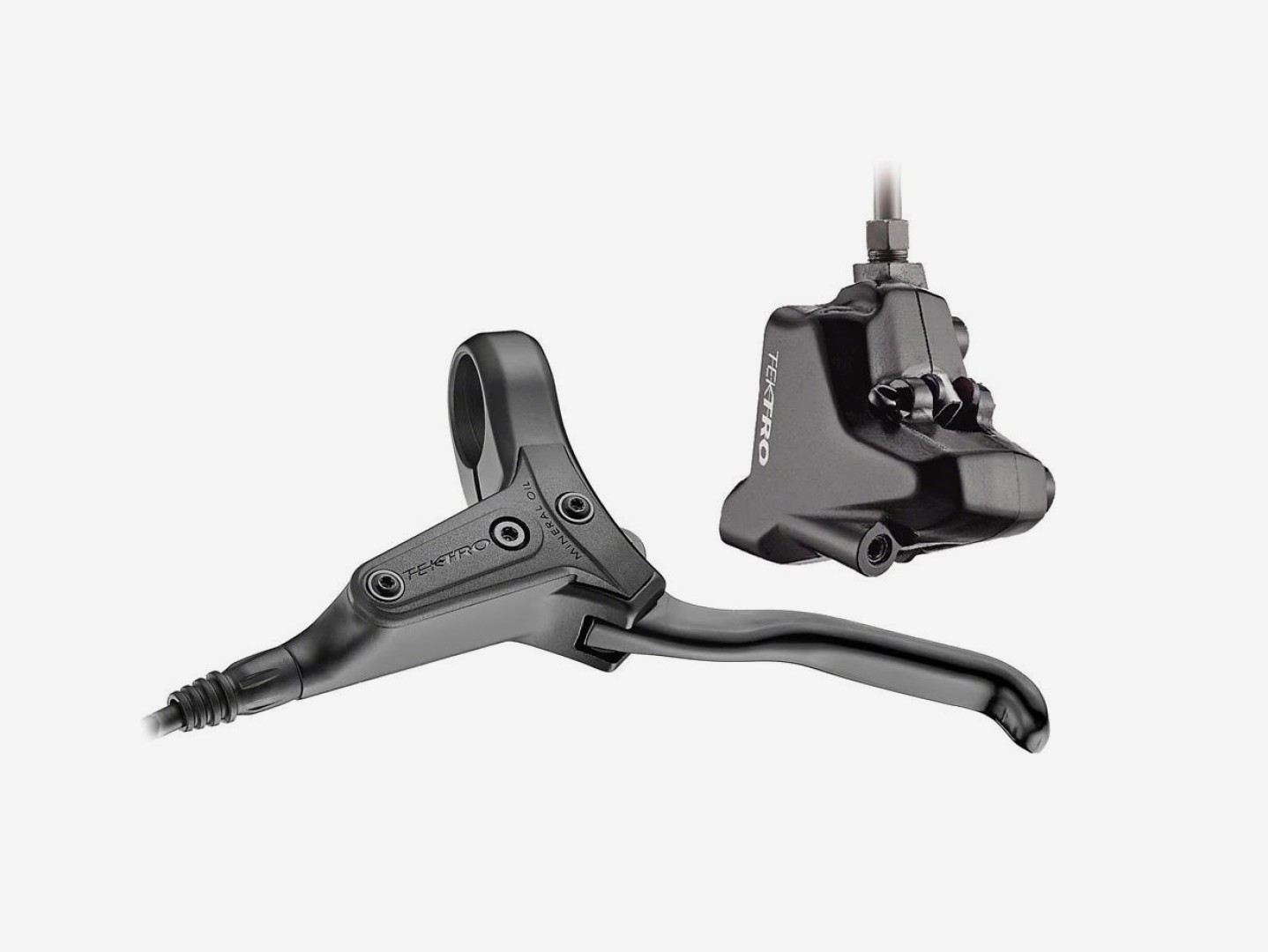 A Tektro HD-R290 hidraulikus tárcsafék szett első féke, kar és flat mount féknyereg