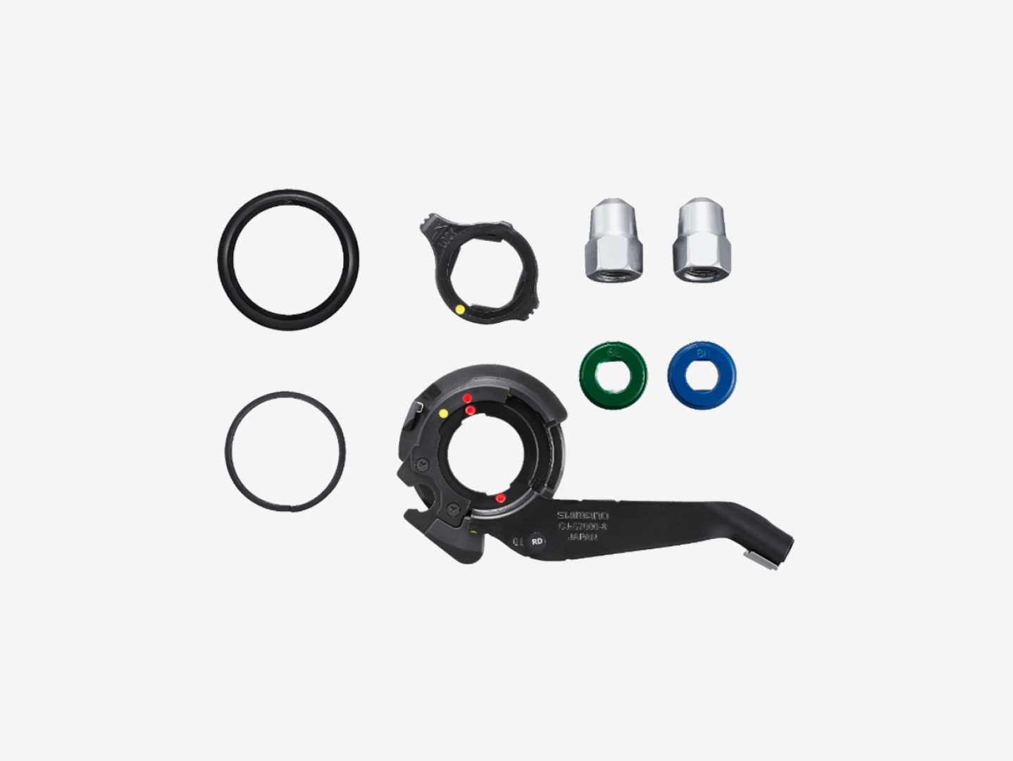 Kit de petites pièces Shimano SM-S7000-8 : raccord de cassette, écrous borgnes et rondelles de blocage