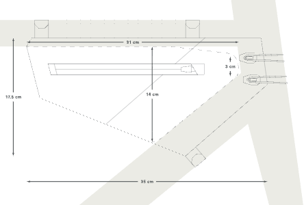 Apidura Aero Frame Module Medium dimensions in cm