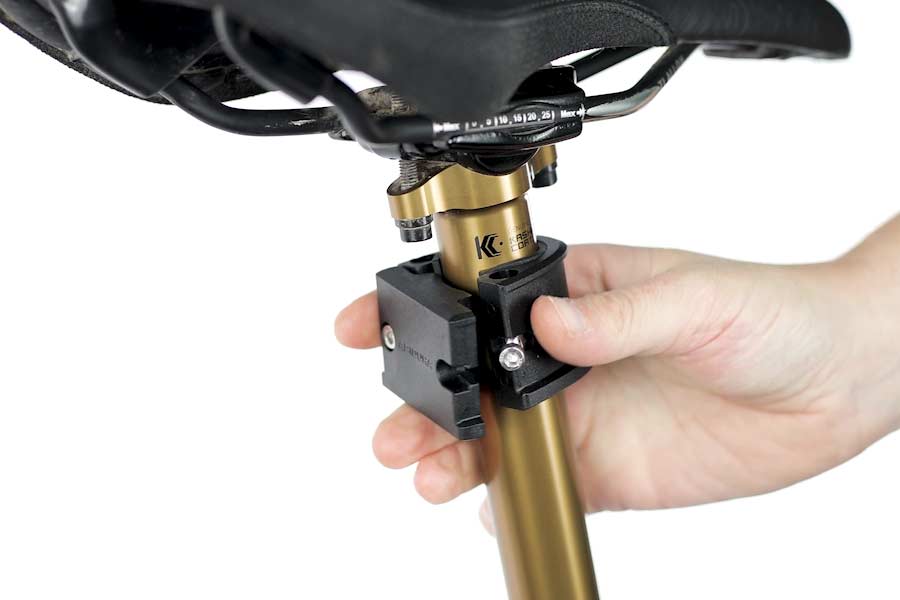 Apidura Backcountry Dropper-Post-Adapter, mit einem 3-mm-Innensechskantschlüssel befestigt