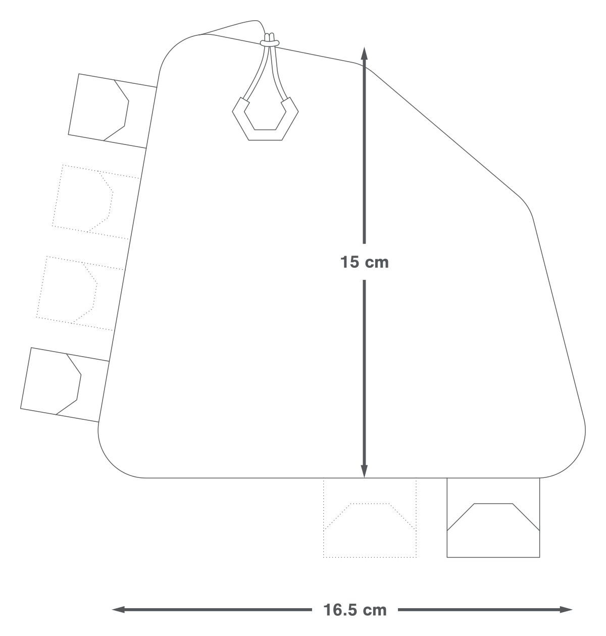 Torba na górną rurę Apidura Backcountry Rear 1 L – wymiary w cm
