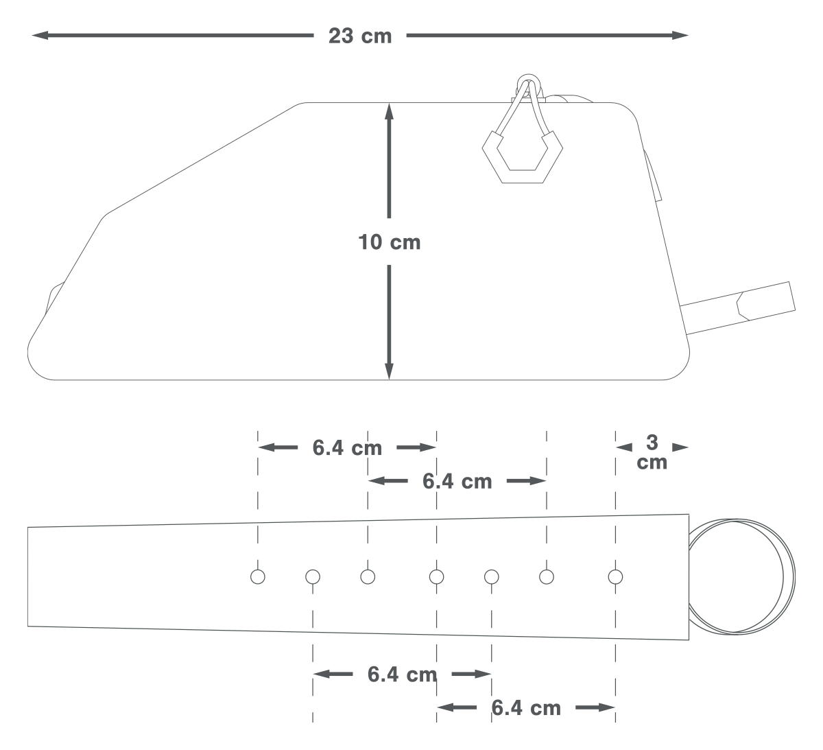 Apidura Expedition Bolt-On Overrørstaske 1 L, mål i cm