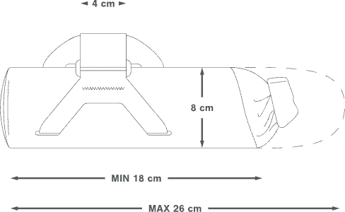 Apidura Expedition Unterrohrtasche – Maße in cm