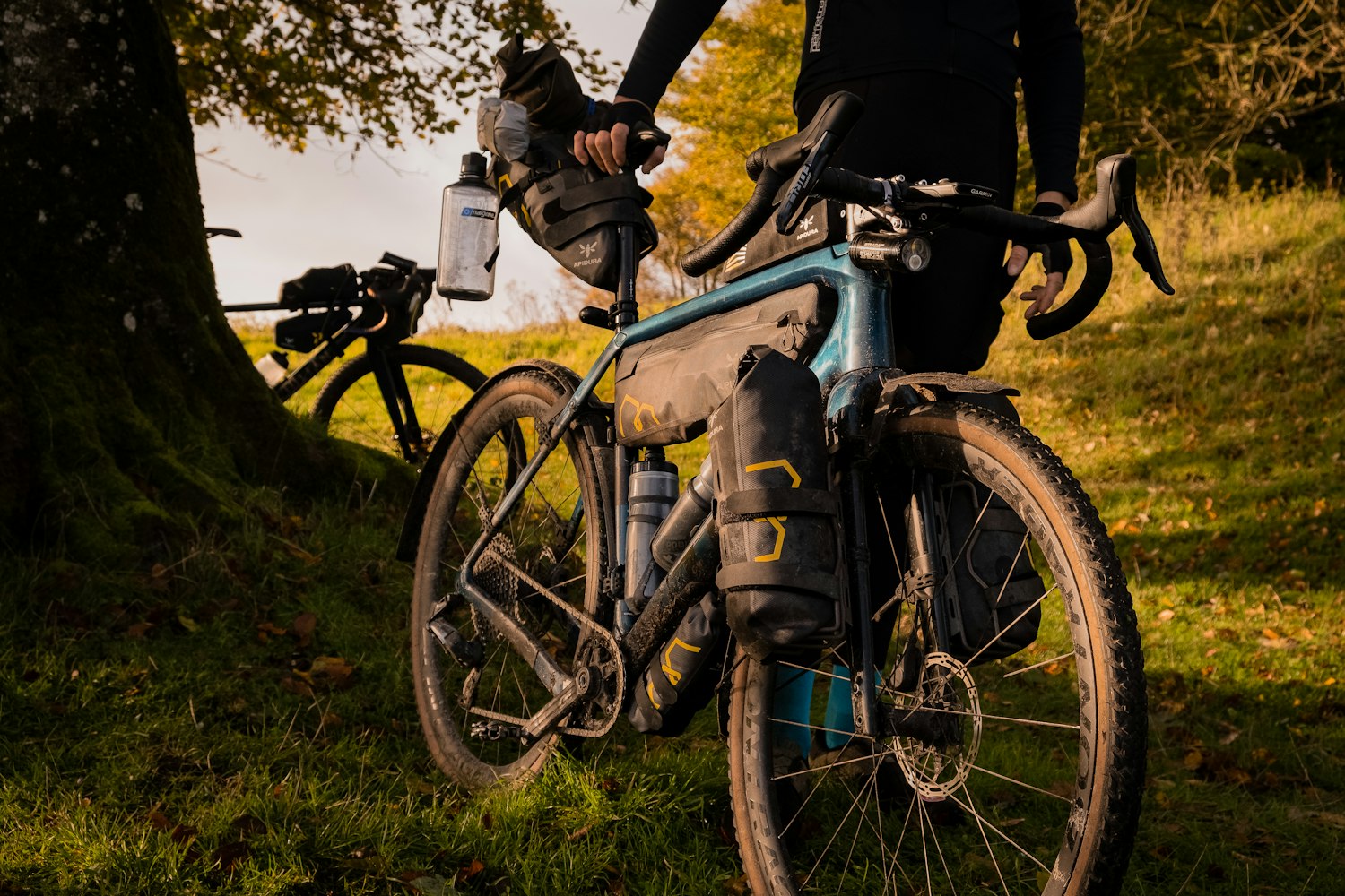 Apidura Expedition Fork Pack on a bikepacking bike