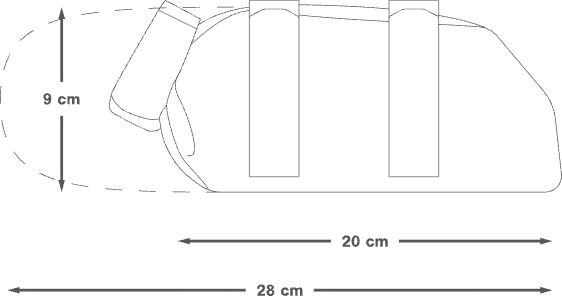 Apidura Expedition Fork Pack dimensions in cm