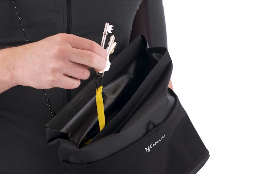 Interior key hook in the Apidura Expedition Front Accessory Pack