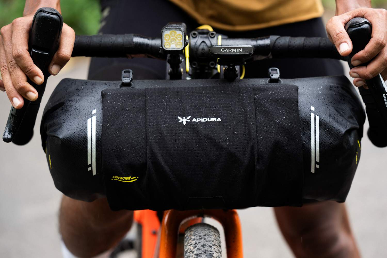 Bikepacking with the Apidura Expedition Front Cargo Mesh and Handlebar Pack