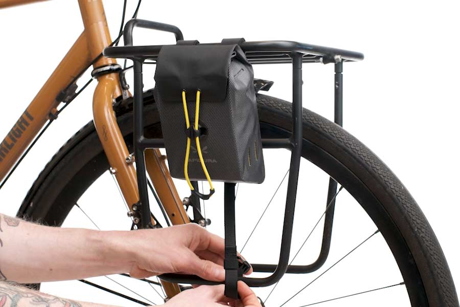 Apidura Expedition Stem Pack mounted on a rack