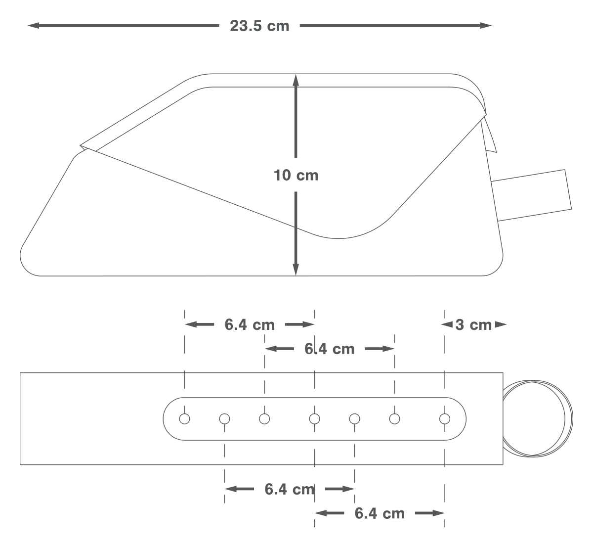 Apidura Racing Bolt-On Bovenbuistas 1 L – afmetingen in cm