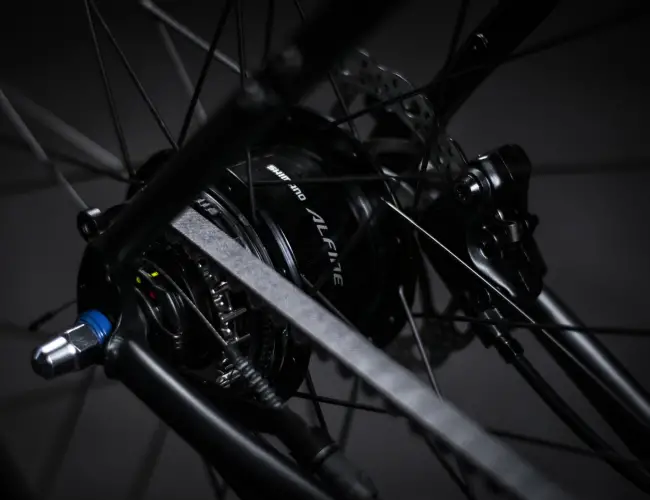 Shimano Alfine internal gear hub, close-up on a Booda Bike