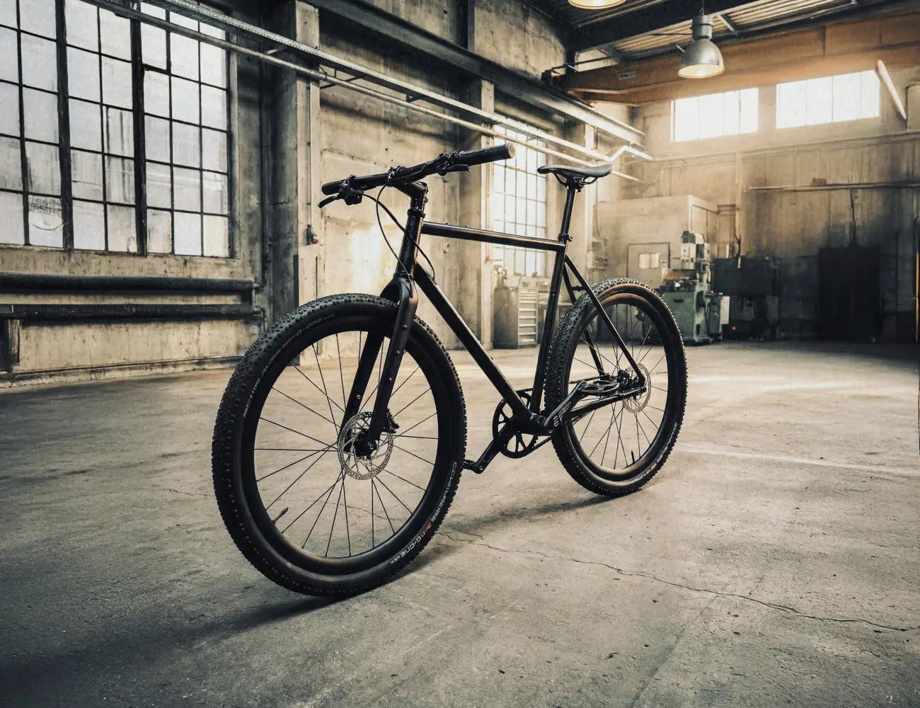 Booda Bike Sander parked in an old industrial hall