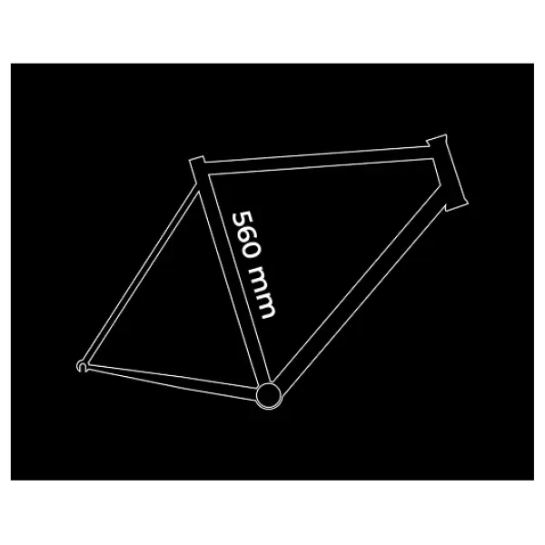 Frame size M: frame outline with a 560 mm seat tube