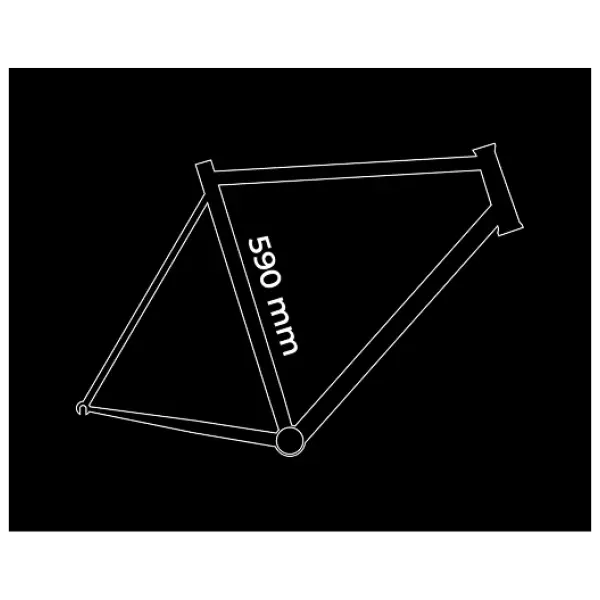Frame size L: frame outline with a 590 mm seat tube