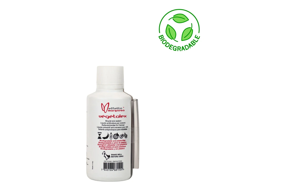 Effetto Mariposa Végétalex 250 ml-fles bandenafdichtmiddel, voorkant