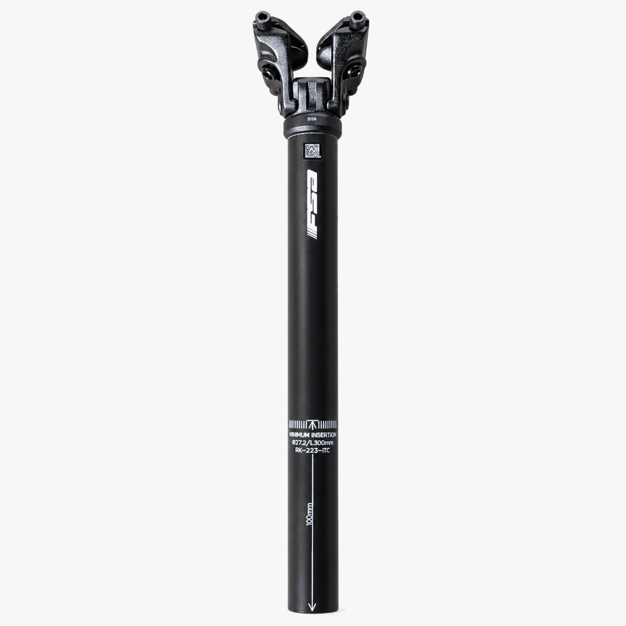 FSA SL-K ITC carbon seatpost in matte black with a single white FSA logo, rear view