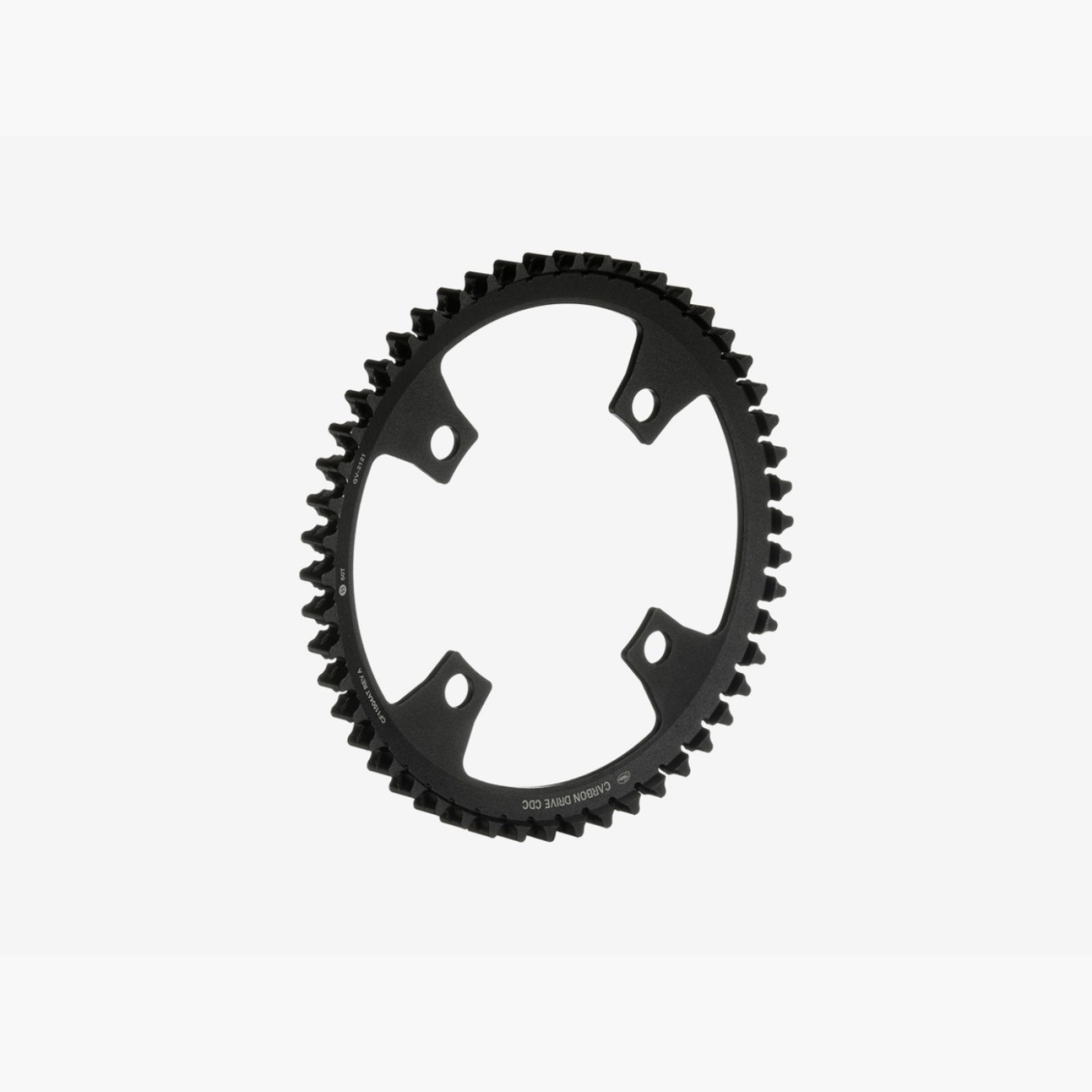 Black Gates CDC front sprocket with 4 bolt holes on a light grey background