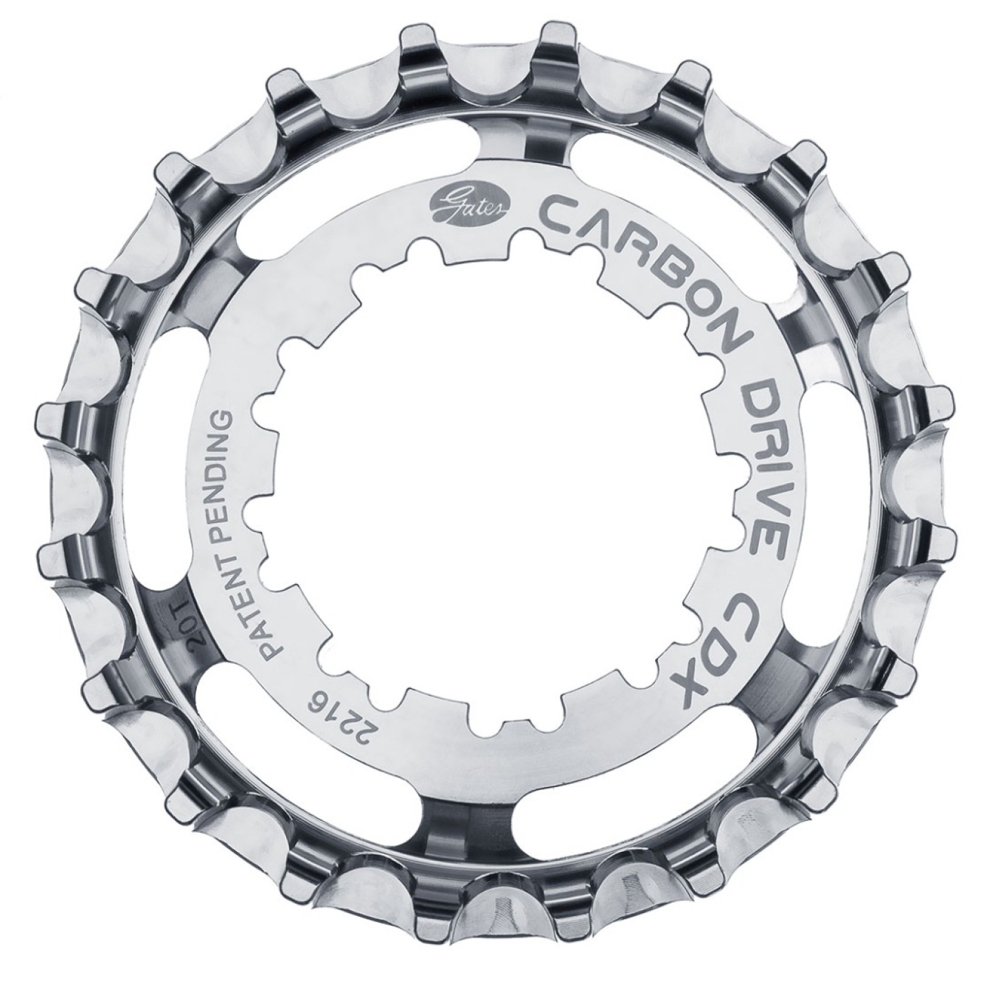 Second view of the Gates rear sprocket on a light grey background