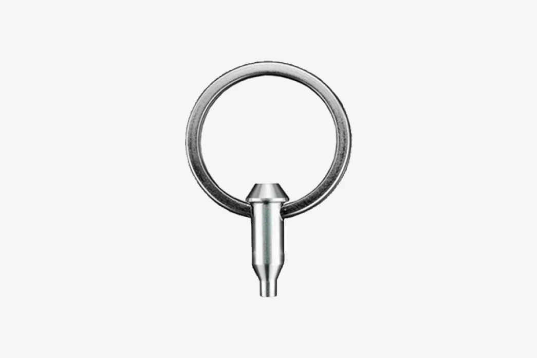 Hexlox Key, stainless steel coded key with key ring