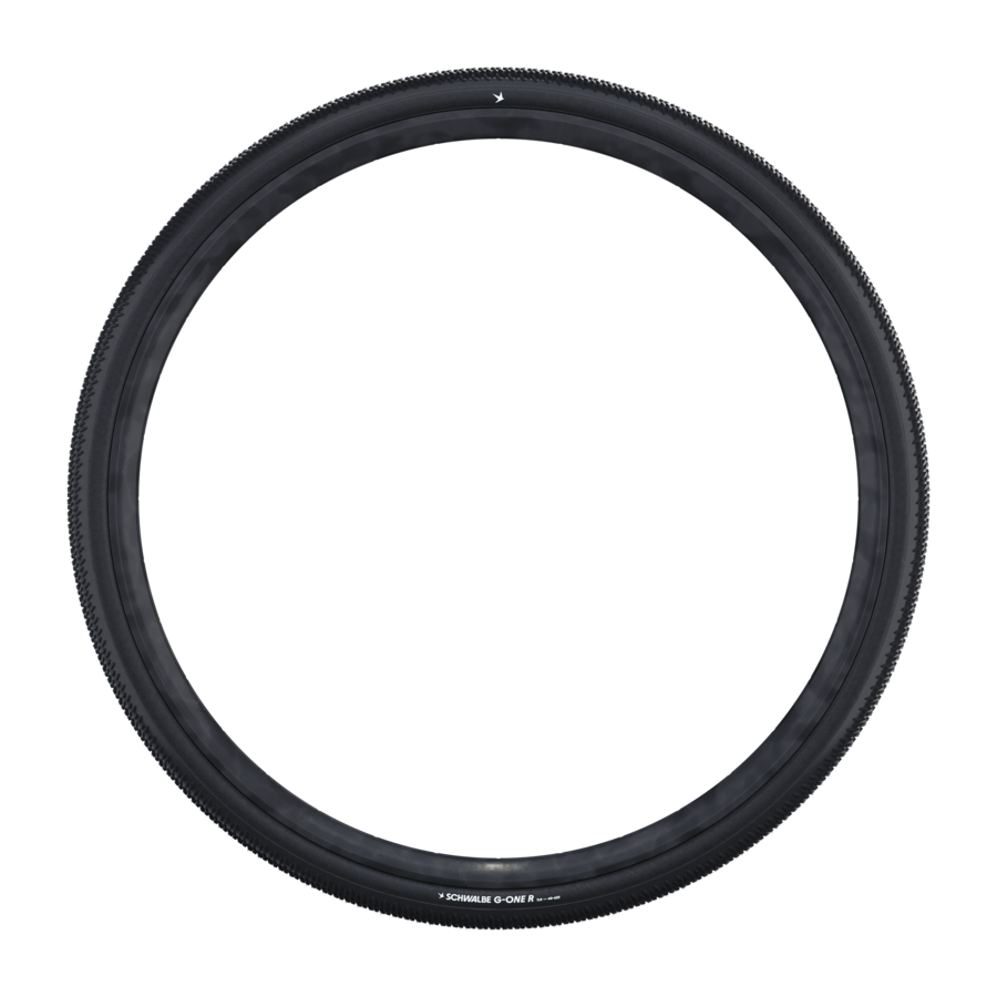 Schwalbe G-One R 700x45C gravel tire seen as a full ring