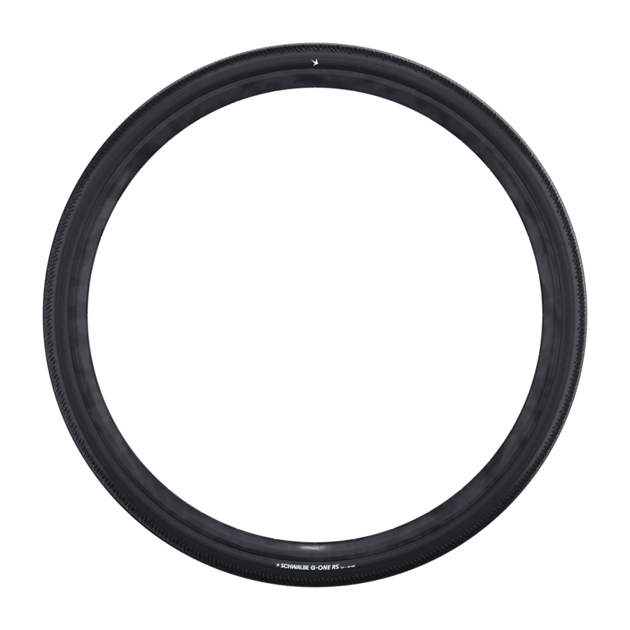 Schwalbe G-One RS gravel tire seen as a full ring
