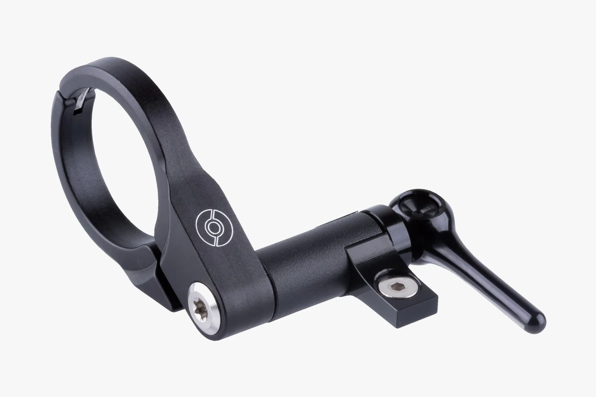 Supernova Airstream HBM hinged handlebar clamp with quick-release lever in black aluminium