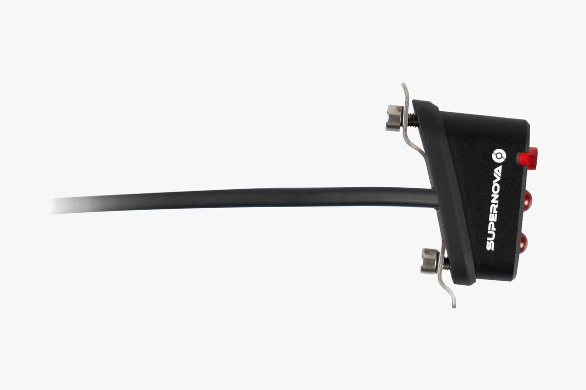 Supernova E3 Tail Light 2 mudguard version in matte black with long cable