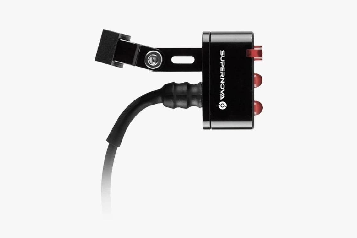 Supernova E3 Tail Light 2 seat post version in black with clamp and cable